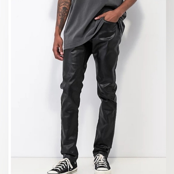 Ninth Hall Rogue Coated Denim Black Skinny Jeans - Size 30 - Picture 2 of 5